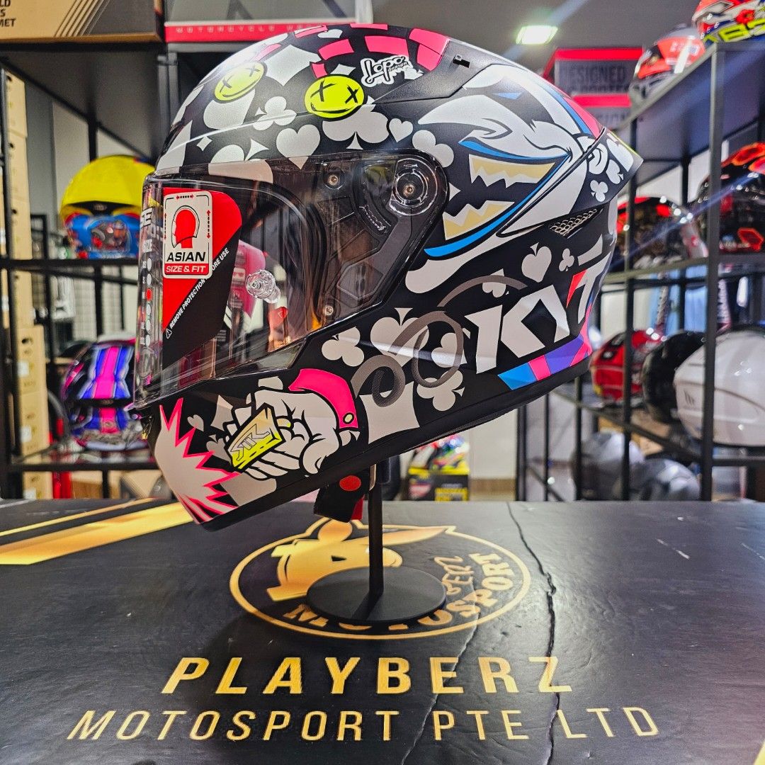KYT TT-COURSE RICCARDO ROSSI HELMET (Category: Motorcycle Apparel) located in Singapore. Submitted by playberzmotosport (Listing ID 1329727826, Image 1). Description: 🌟LATEST ARRIVAL..🔥🔥!! 🌟KYT TT-COURSE RICCARDO ROSSI HELMET. RETAIL PRICE @$215 🌟NOW PROMO @$195..!! (*TRADE IN YOUR OLD HELMET TO GET ADDITIONAL DISCOUNTS..!!) 🌟PSB APPROVED CERTIFIED 🌟SUPER LIGHTWEIGHT FULL FACE HELMET 🌟SUPER COMFORT 🌟REMOVABLE AND WASHABLE INNER PADDING..