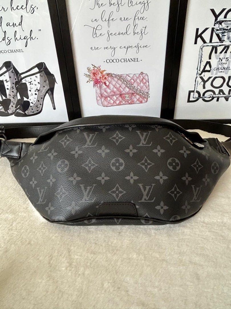L V Eclipse BumBag (Category: Luxury Bags & Wallets) located in Manila. Submitted by bagislifeshop (Listing ID 1329693200, Image 2). Description: ☑️Available in Pampanga ✅Date code: SA5119 ✅Condition: 8.8./10 ✅Material: Monogram eclipse canvas ✅Dimension: 47 X 20 X 9CM ✅Inclusion: Replacement Dustbag .