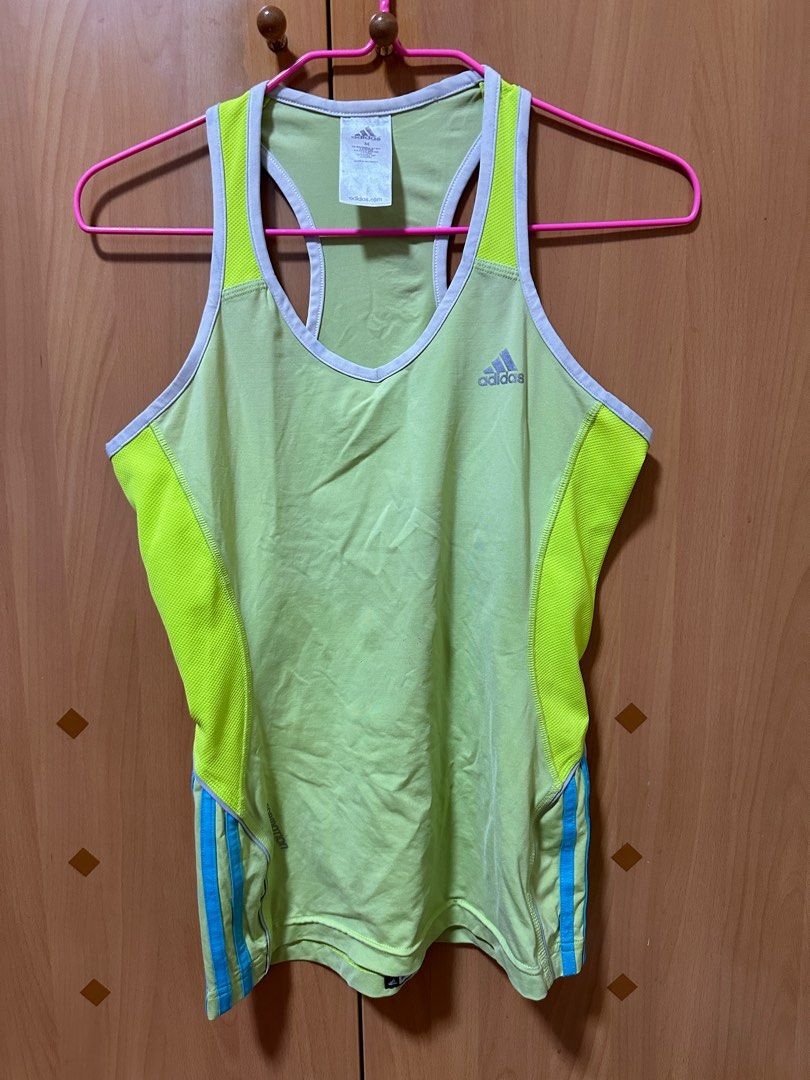 Lime green Adidas Top Women s Fashion Activewear on Carousell