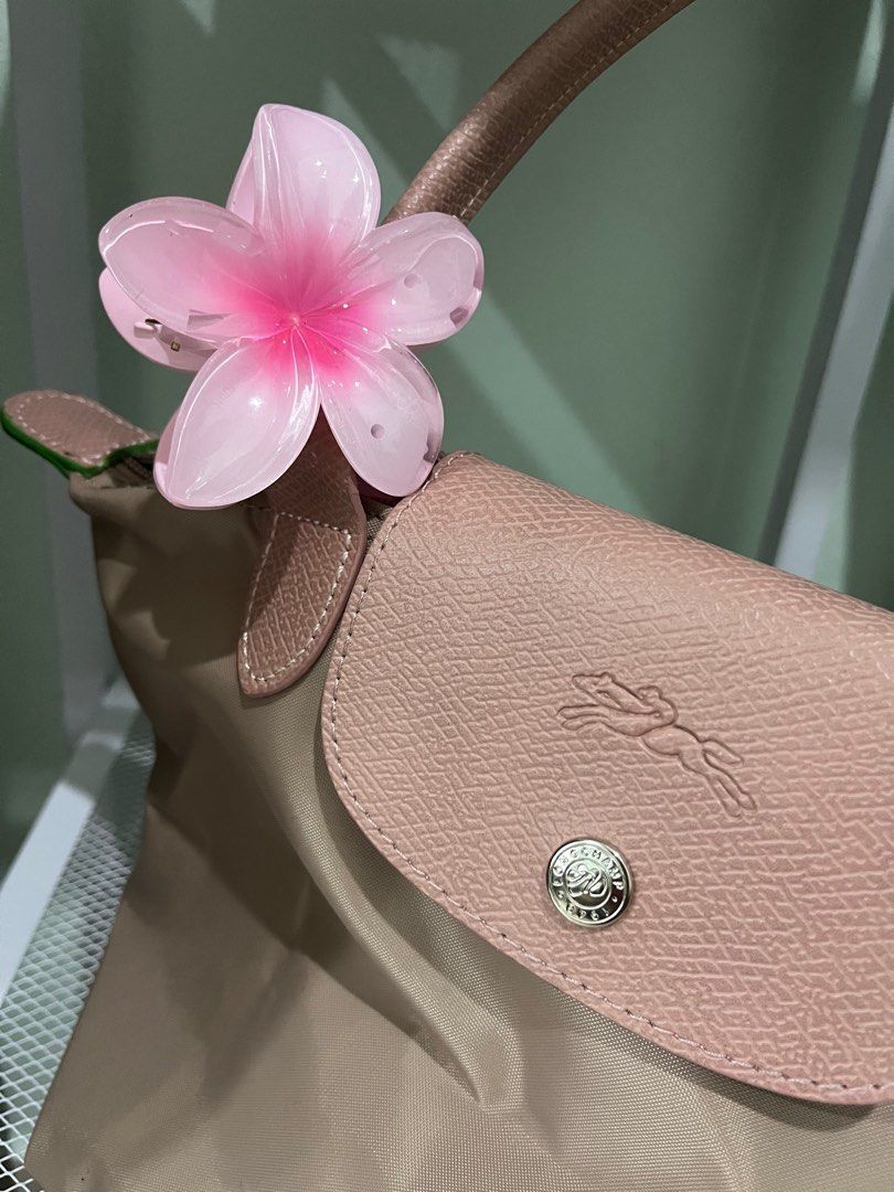 Longchamp flower pink shop