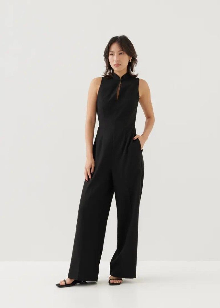 Mandarin collar jumpsuit store