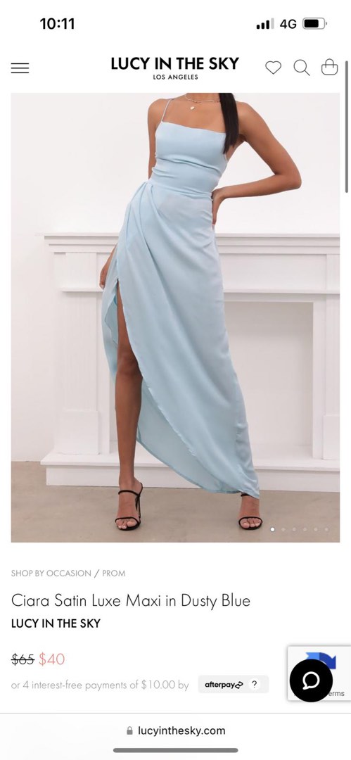 Lucy in the Sky Ciara Satin Luxe Maxi in Dusty Blue, Women's Fashion, Dresses & Sets, Dresses on Carousell Lucy in the Sky Ciara Satin Luxe Maxi in Dusty Blue, Women's Fashion, Dresses & Sets, Dresses on Carousell