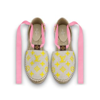LV 星際甲板平底鞋 粉紅及黃色64239557109251110