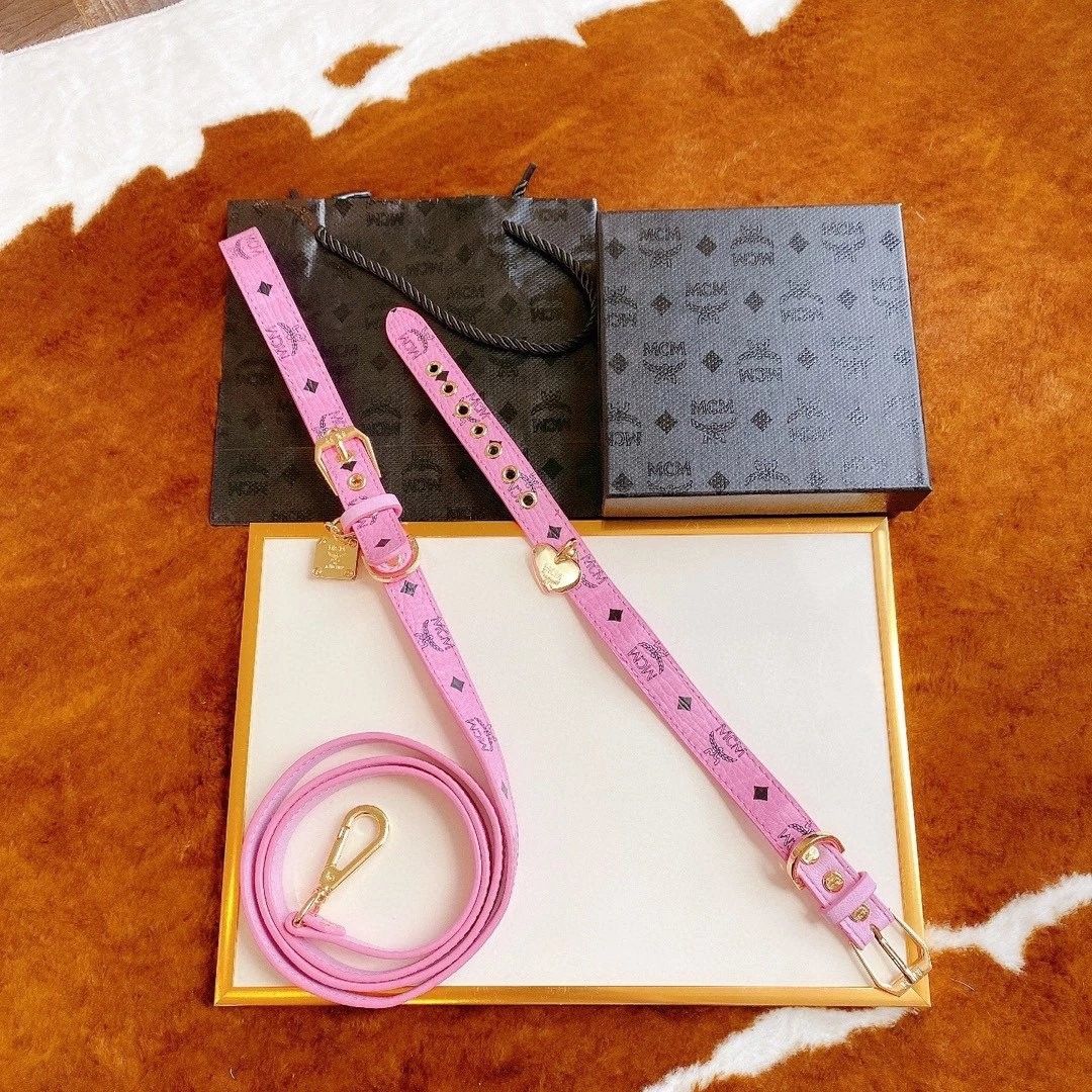 MCM Dog s Collar Leash Pet Supplies Homes Other Pet Accessories on Carousell