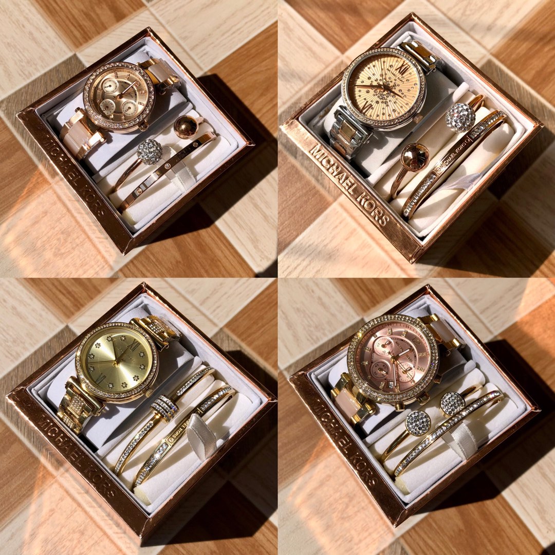 Mk watch gift set accessories 34mm quartz watch Women s Fashion Watches Accessories Watches on Carousell