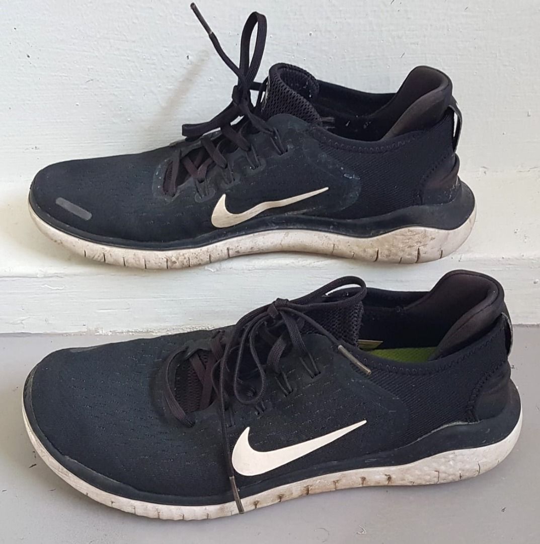 Original Nike Free Run 2018 Black and White Model Men s Road Running Shoes US 10 UK