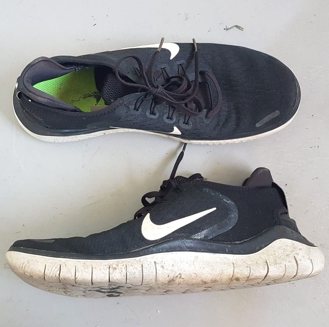 Original Nike Free Run 2018 Black and White Model Men s Road Running Shoes US 10 UK 9 EUR 44 NIKE Designer Sneakers Timeless Classic Active