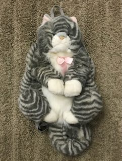 Realistic cat  kids bag