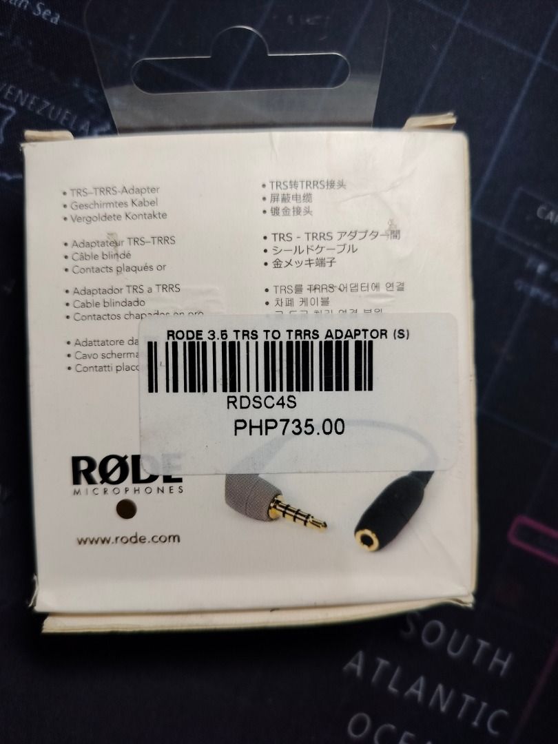 RODE SC4 (Category: Microphones) located in Caloocan City. Submitted by keanu1015926373 (Listing ID 1329816126, Image 2). Description: PTPA UGALIING MAG BASA MAKE READING A HABIT RODE SC4 TRS to TRRS Adapter FOR SALE Naluma na yun box pero never nagamit yung adapter. Bought it for 735. Selling it for 500 (fix) As long as the post is still up, it's still available. RFS: Nadoble ng bili Location: España, Manila Contact no. 0961 259 7897 Preferably: