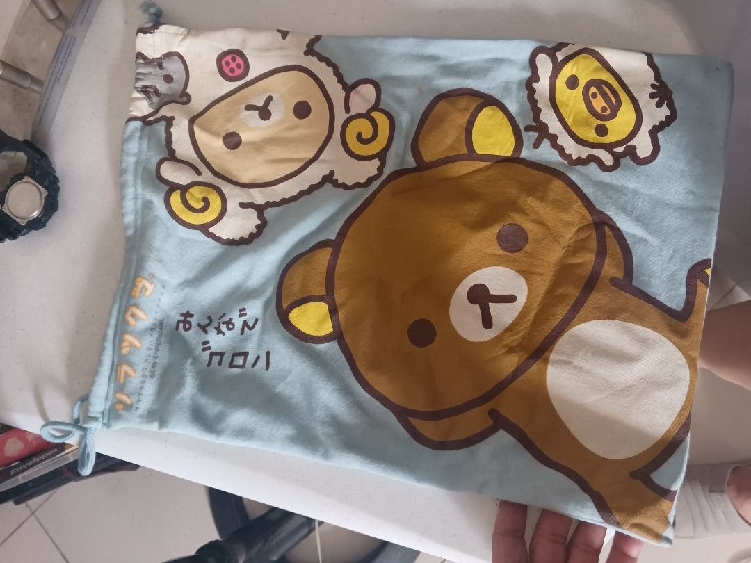 Sanrio rilakkuma bag (Category: Diaper Bags & Wetbags) located in Santa Rosa. Submitted by toys_r_here (Listing ID 1329757814, Image 2). Description: 250 both As is po Pa check nlng ng condition sa pics What you see is what you get Shipping fee sa buyer haggle pwede PM ME FOR MORE QUESTIONS First to pay gets the item ship pwed din Alabang town center.