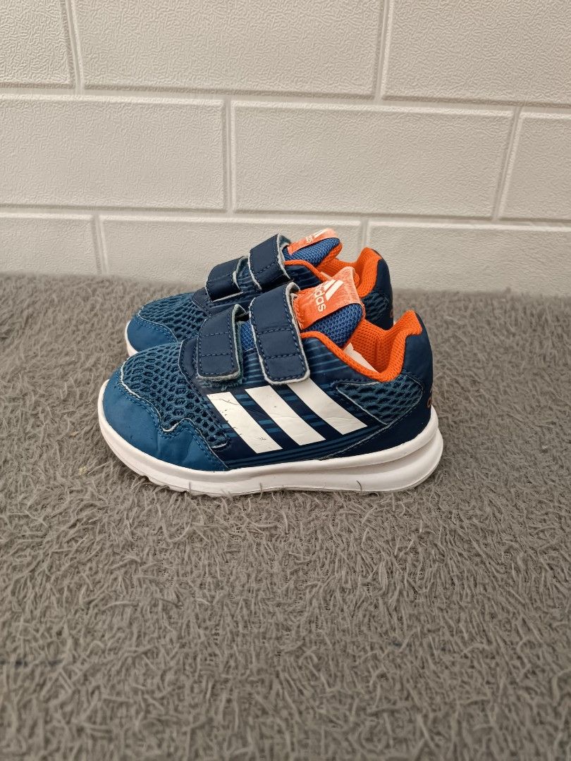 SEPATU ANAK SIZE 23 13 5 CM ADIDAS ALTARUN VELCRO BLUE WHITE SECOND ORIGINAL