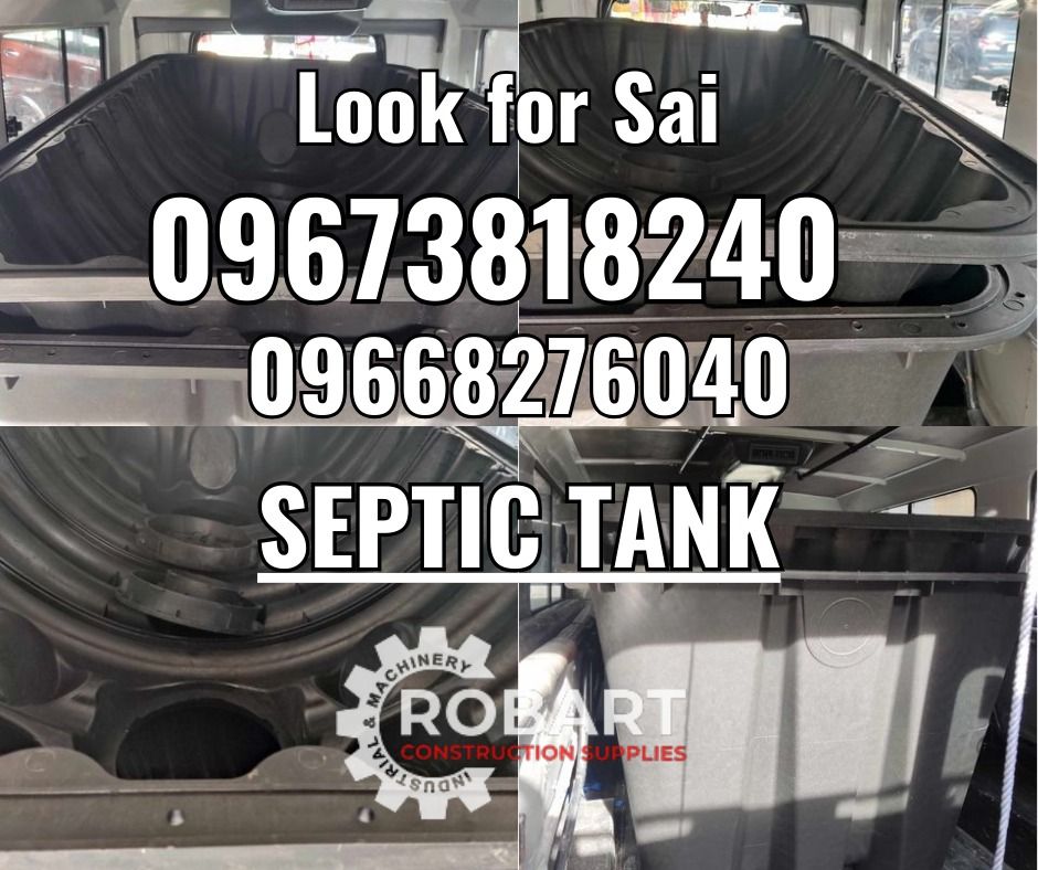 Septic Tank (Category: Construction Tools & Equipment) located in Manila. Submitted by sairobart375609 (Listing ID 1329678275, Image 1). Description: Sanitank Septic Tank SNSP1000 Capacity: 1000L ROBART CONSTRUCTION SUPPLIES For inquiries: For FAST TRANSACTION: Sai Robart - 09673818240 / 09662708706 Vbr: Robart Sai - 09673818240 sairobart3@gmail. com Office Address: 1405 Yuseco St. Sta. Cruz Manila 7746-6248, 7216-7605 ,7002-2872, 8-6363005 09351