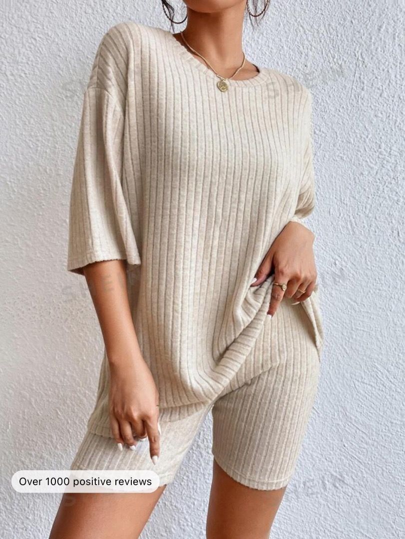 Set SHEIN Essnce Drop Shoulder Tee & Biker Shorts (Category: Sets or Coordinates) located in Makati City. Submitted by secondhand.ira (Listing ID 1329818126, Image 2). Description: Size detail on picture ❇️ Ready for pickup makati Accept COD, delivery by grab, lalamove, speedy, angkas, joyride etc Cust fee delivery .