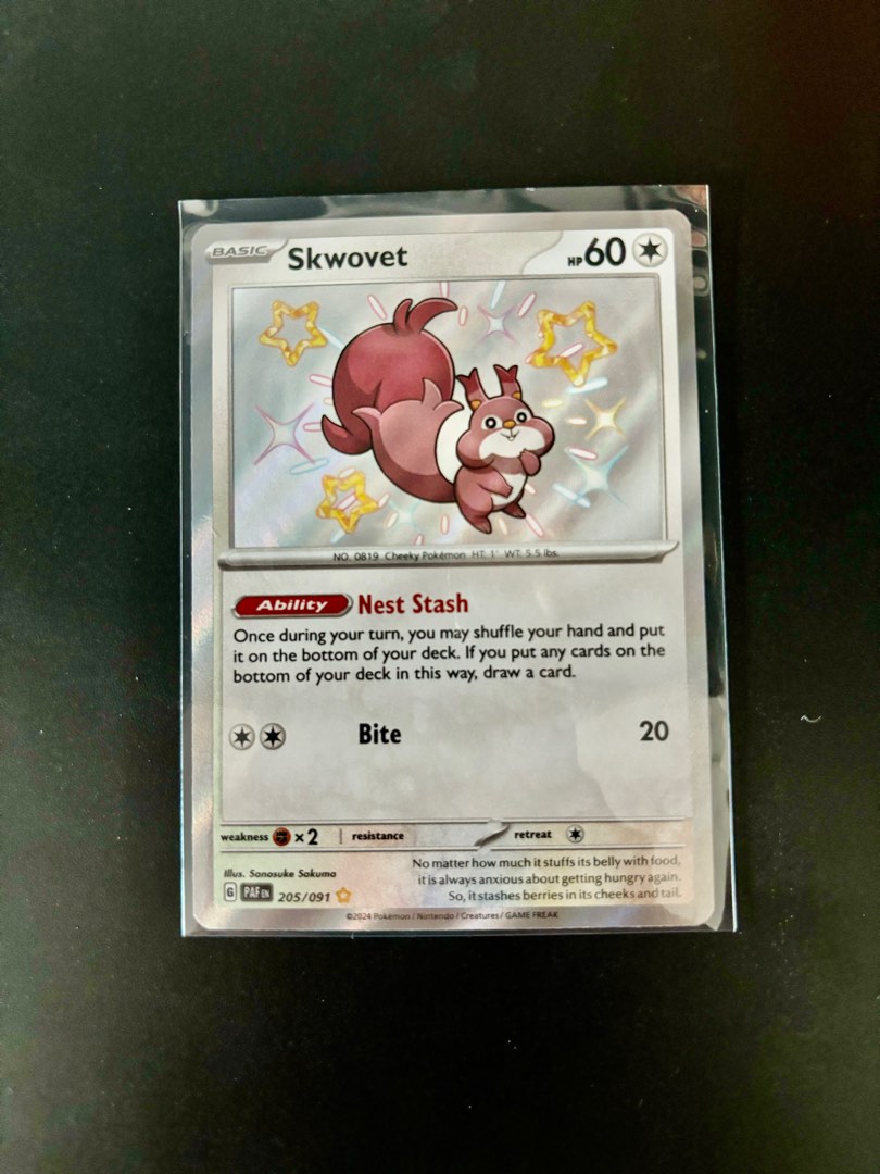 skwovet shiny pokemon card Skwovet PAFen 205/091 Baby Shiny – PokeChalet main image 1