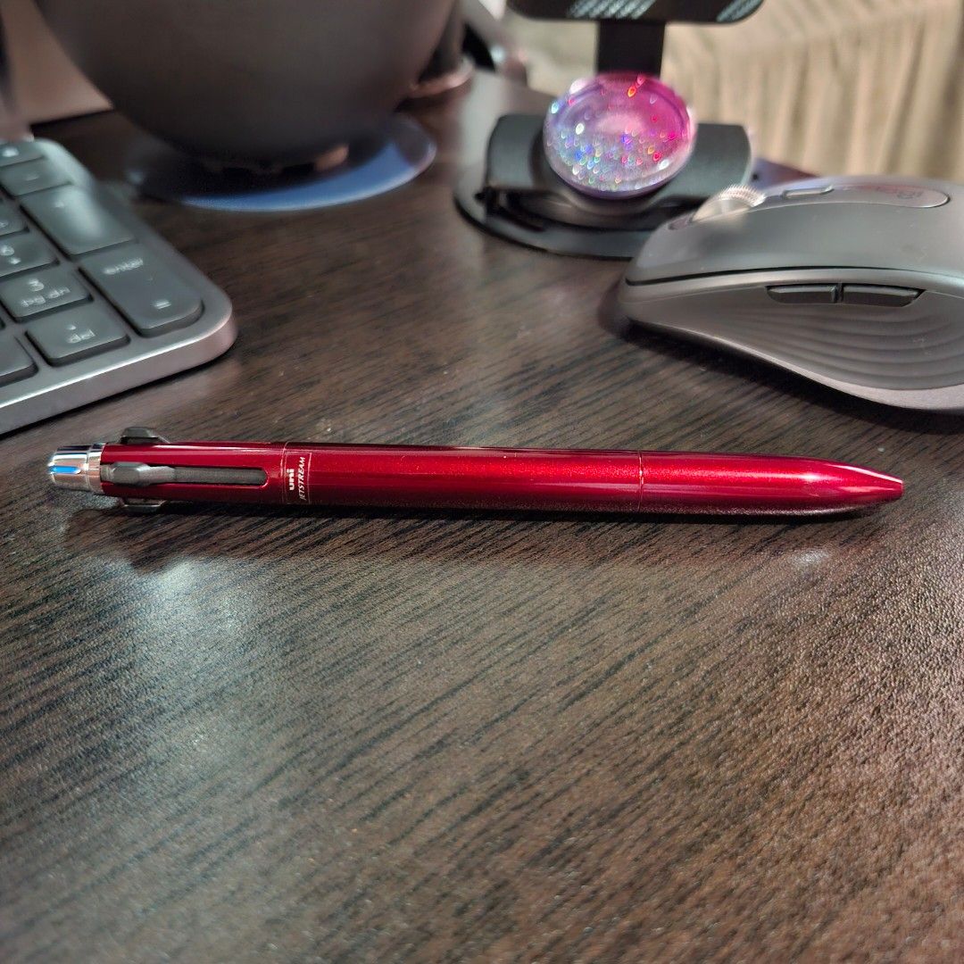 Uni Jetstream Prime 3 Color Multi Pen (Barrel Only) (Category: Stationery & School Supplies) located in Manila. Submitted by mdc08 (Listing ID 1329754087, Image 2). Description: 🎄🎁 HOLIDAY SALE 🎁🎄 [Description from JetPens] This premium three-color multi pen features a sleek metal body with a shiny metallic red finish. It has a springy metal pocket clip and subtle ink color indicators on the top finial. ▪︎ LAST PRICE POSTED ▪︎ Barely used bar