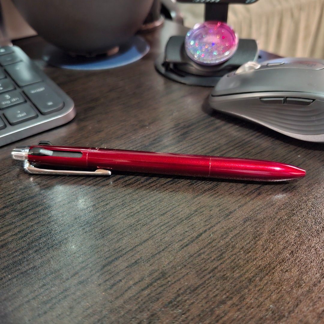 Uni Jetstream Prime 3 Color Multi Pen (Barrel Only) (Category: Stationery & School Supplies) located in Manila. Submitted by mdc08 (Listing ID 1329754087, Image 1). Description: 🎄🎁 HOLIDAY SALE 🎁🎄 [Description from JetPens] This premium three-color multi pen features a sleek metal body with a shiny metallic red finish. It has a springy metal pocket clip and subtle ink color indicators on the top finial. ▪︎ LAST PRICE POSTED ▪︎ Barely used bar