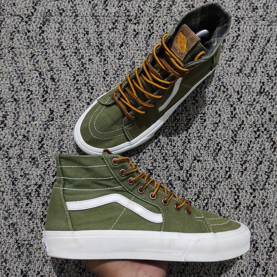 Farfetch Vans Sk8 Hi Mid Vans Sk8 High Calla Green Leather Vintage