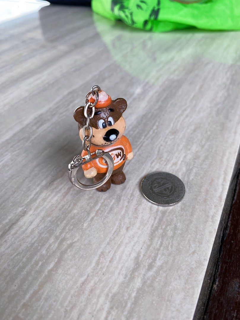 Rooty Keychains (Vintage) A&W Restaurant - The Great Root Bear “Rooty” Mascot ...