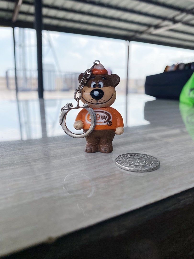 Rooty Keychains (Vintage) A&W Restaurant - The Great Root Bear “Rooty” Mascot ...