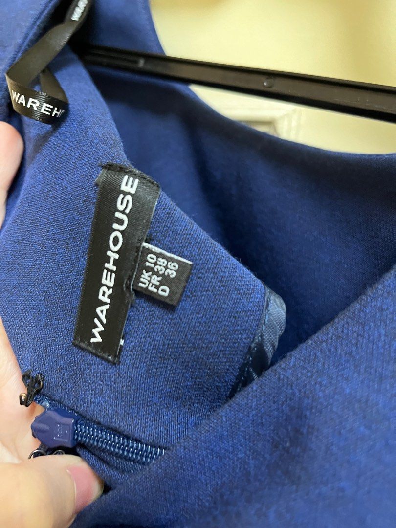Warehouse sleeveless blue dress medium (Category: Dresses) located in Quezon City. Submitted by din728 (Listing ID 1329829563, Image 3). Description: Length 35.5 Waist 27 Uk size 10.