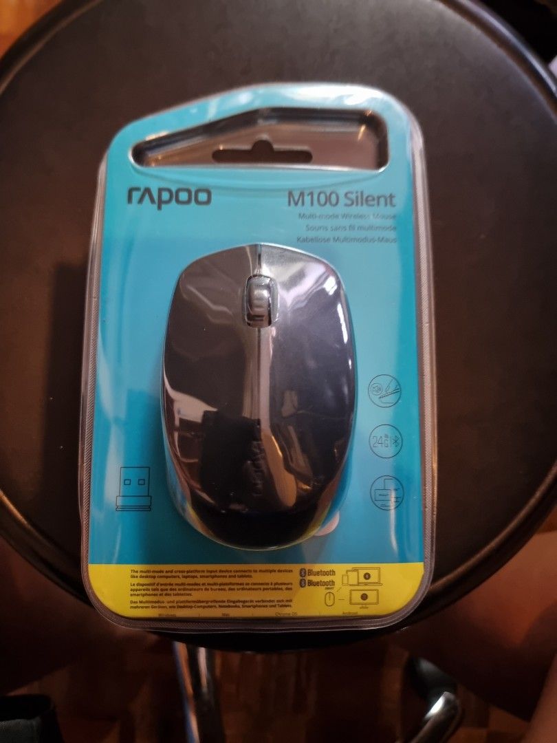 Wireless Mouse (Category: Mouse & Mousepads) located in Singapore. Submitted by drmiketeng (Listing ID 1329680345, Image 1). Description: RAPOO M100 silent mouse.