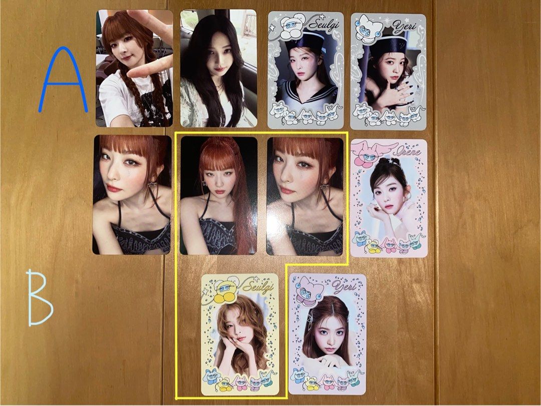 wts red velvet cosmic random trading card set (a ver & b ver