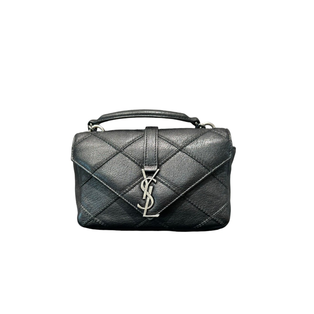 YSL College Matelasse Diamond in Black Quilted Leather Luxury Bags Wallets on Carousell