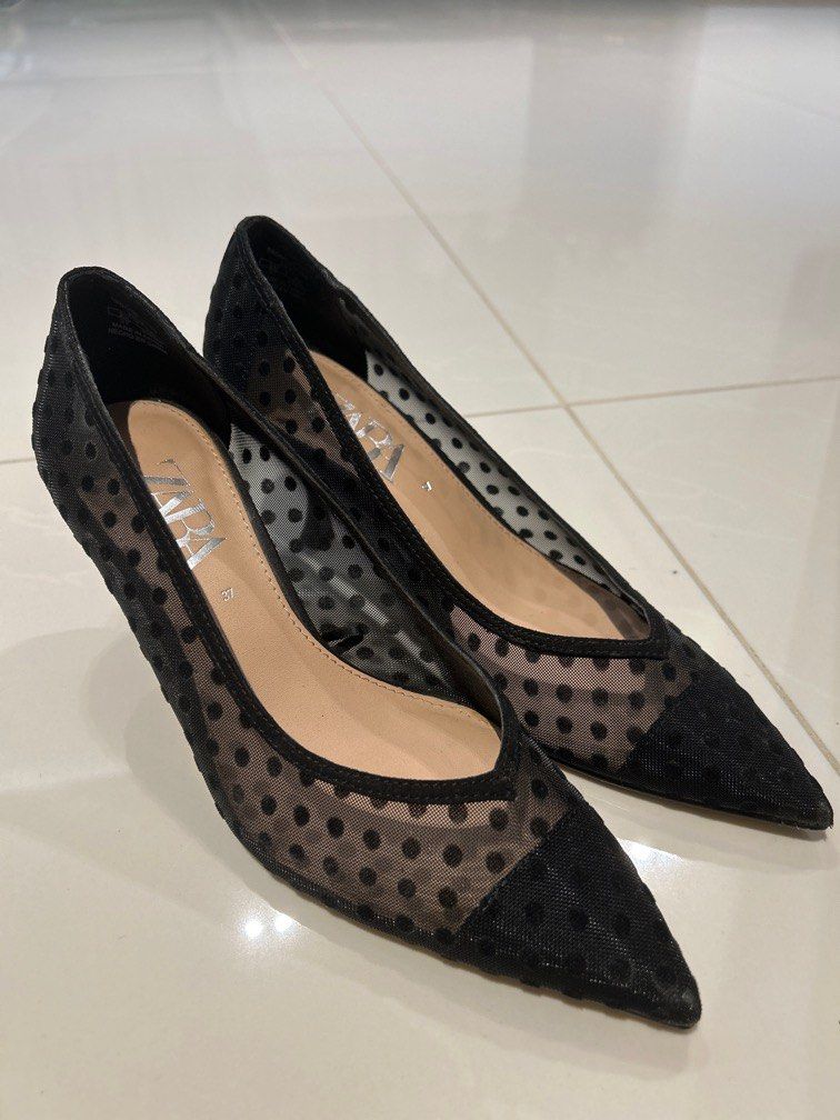 Zara polka dot heels on sale