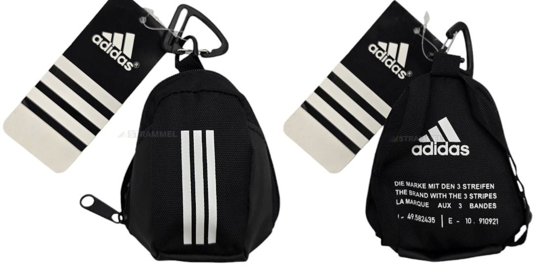 100 Authentic Adidas Tiny Bag Black FQ2449 Small Wallet Attachable Bag Key Chain Money Coin Holder Purse Ready Stock