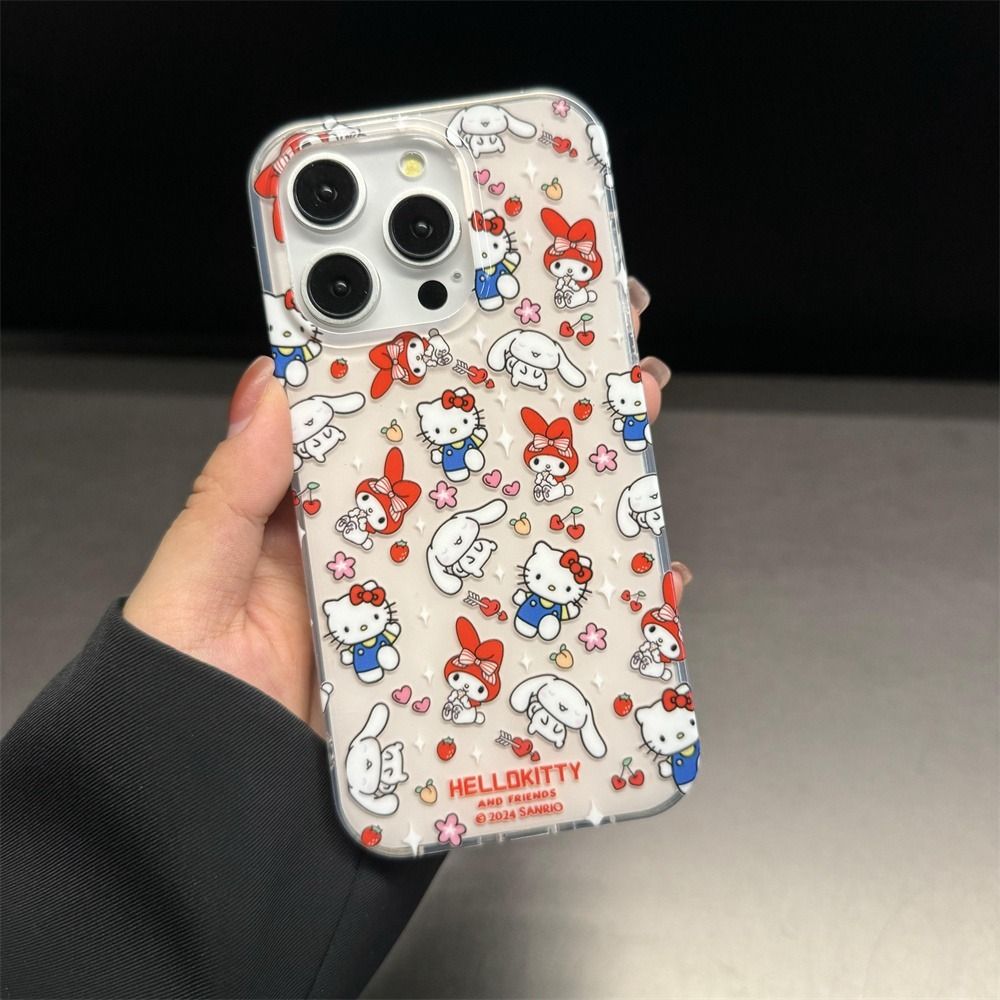 9888 HELLO KITTY MELODY 玉桂狗手機電話殼IPHONE 15 14 13 PRO PROMAX 12 11, 手提電話,  電話及其他裝置配件, 手機套及手機殻- Carousell