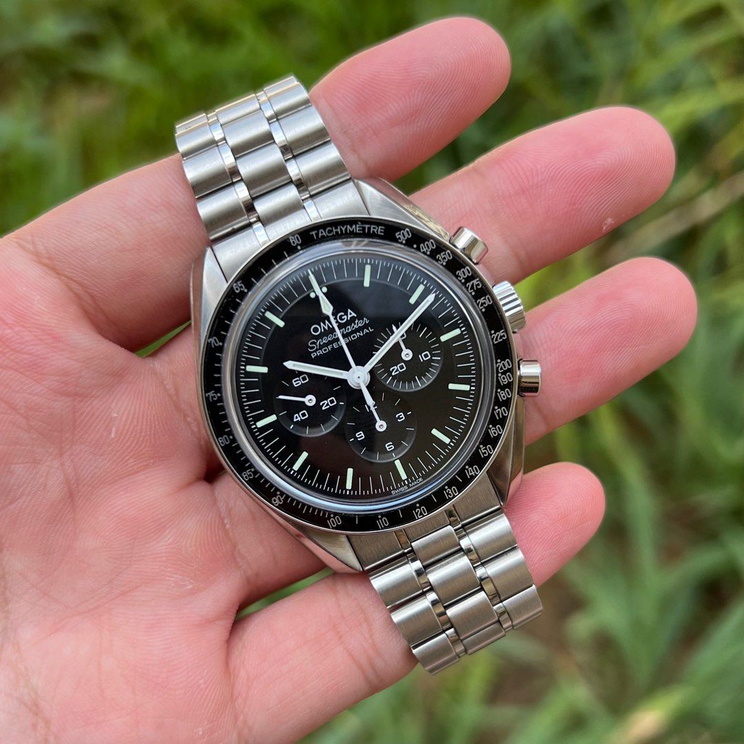 CHEAPEST 2022 Omega Speedmaster Professional 3861 Moonwatch Sapphire Sandwich Not Hesalite Luxury Watches on Carousell