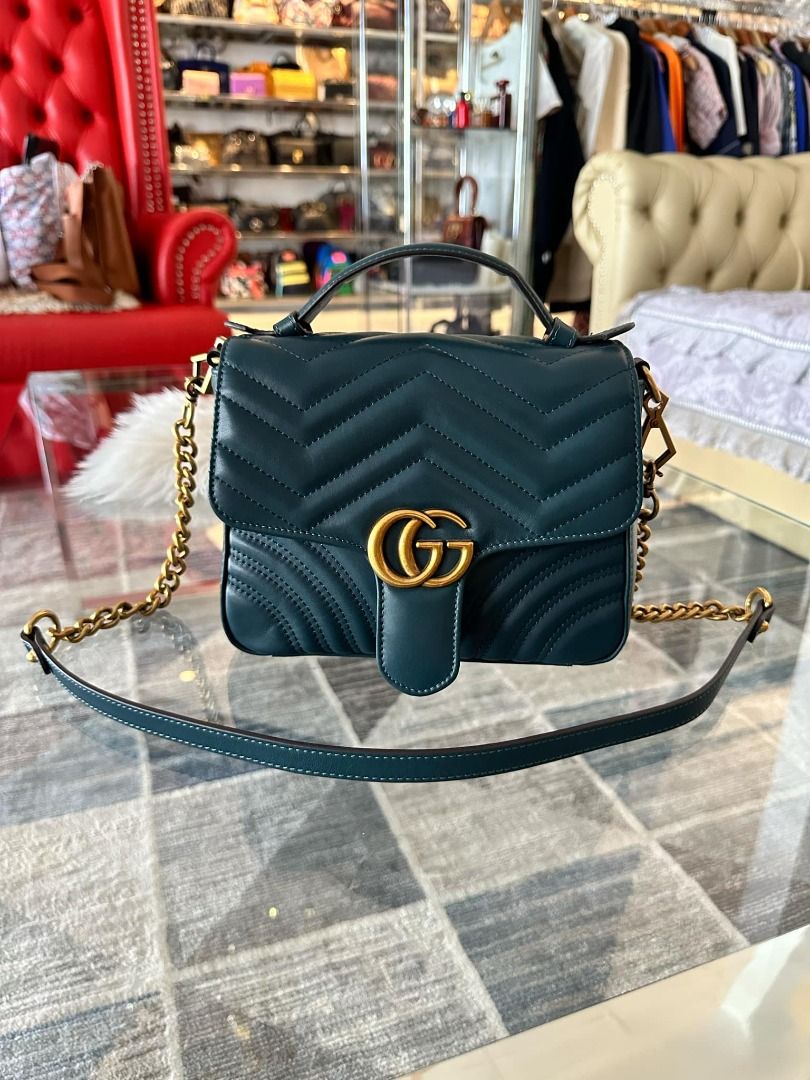 Gucci marmont matelasse top handle bag hot sale