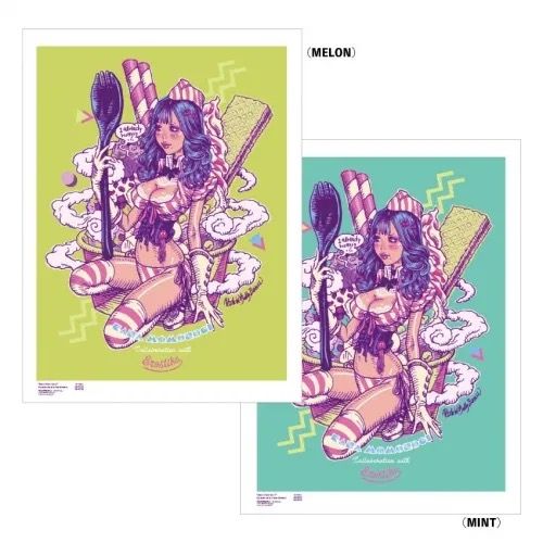 限定100枚 FLAVORS × Rockin'Jelly Bean ポスター FLAVORS x Rockin'Jelly Bean Screen Print フレーバーズ