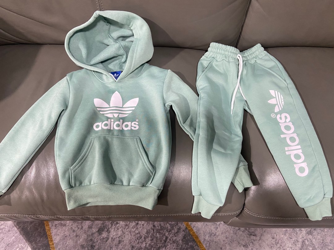 Adidas sweater outfit jacket and long pants Babies Kids Babies Kids Fashion on Carousell