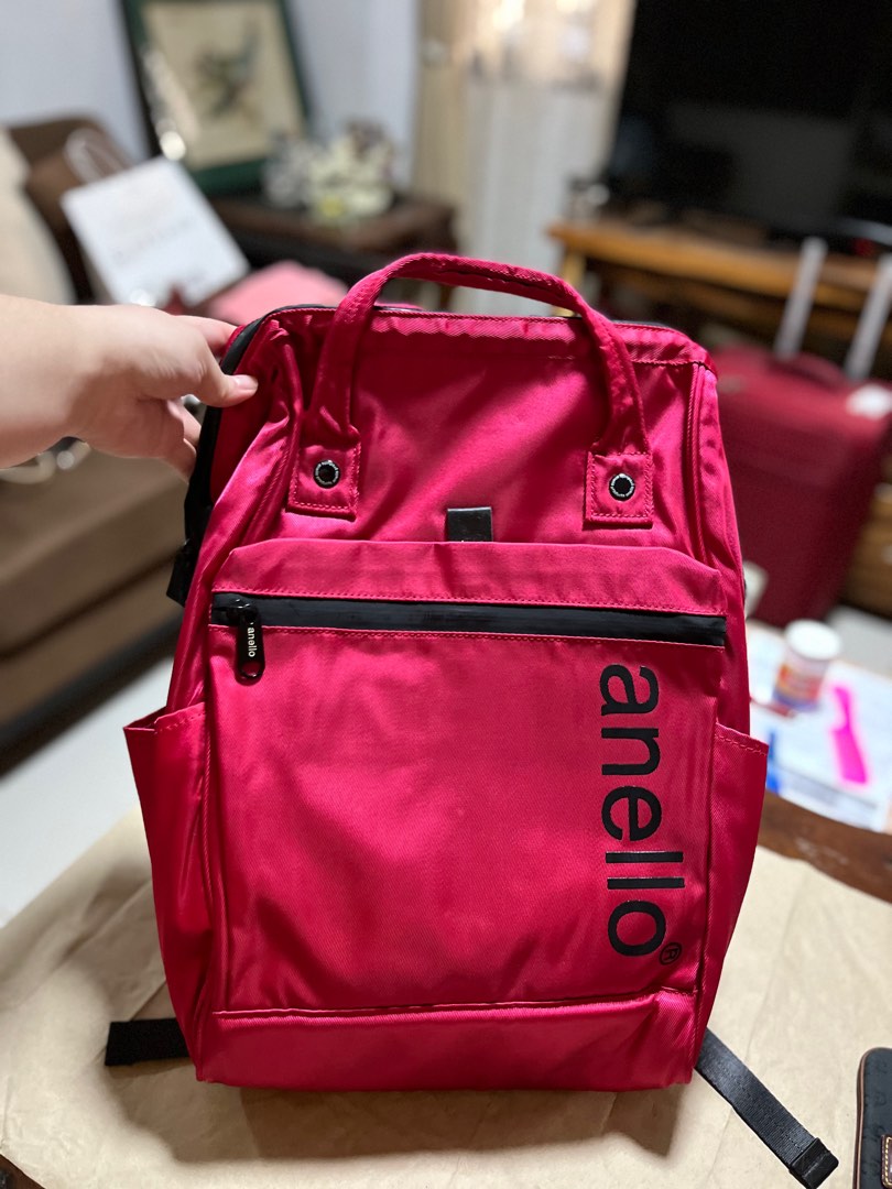Anello Hot Fuchsia Pink Water Repellant Nylon Backpack Women s Fashion Bags Wallets Backpacks on Carousell