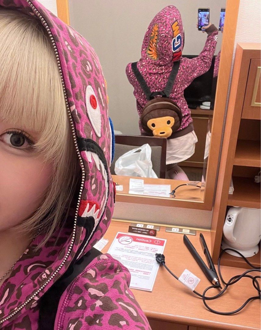 BAPE LEOPARD SHARK FULL ZIP HOODIE, Women
