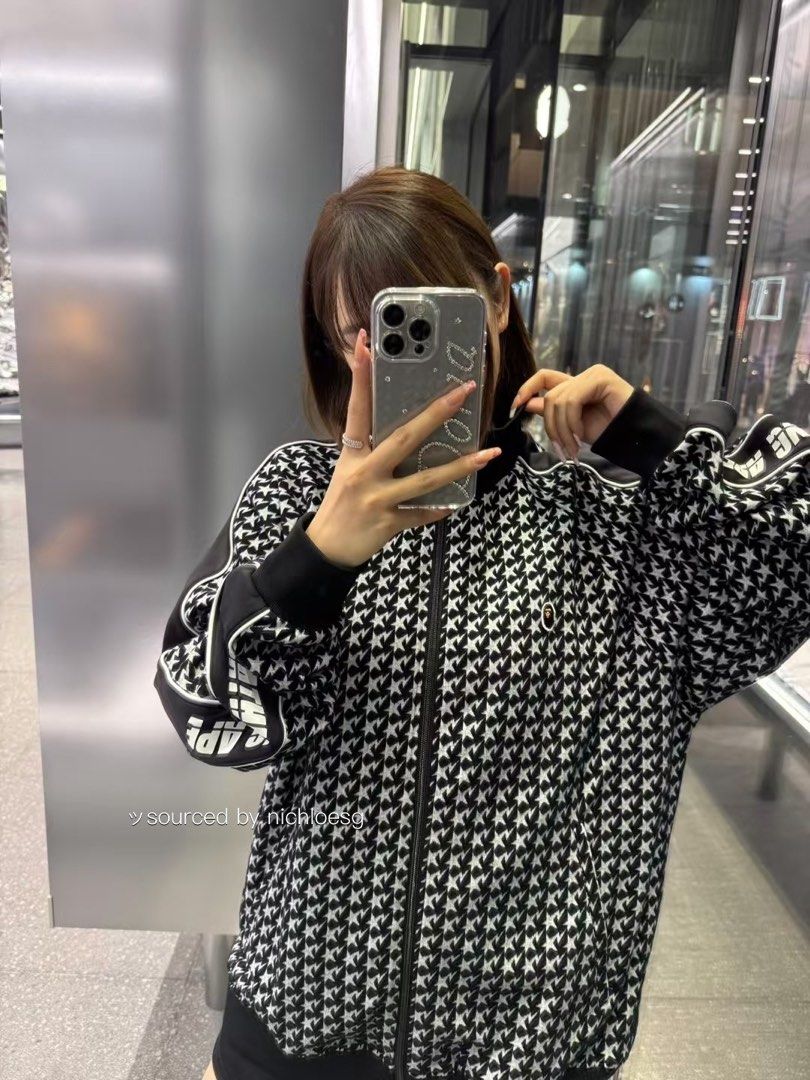 Houndstooth track jacket 2025