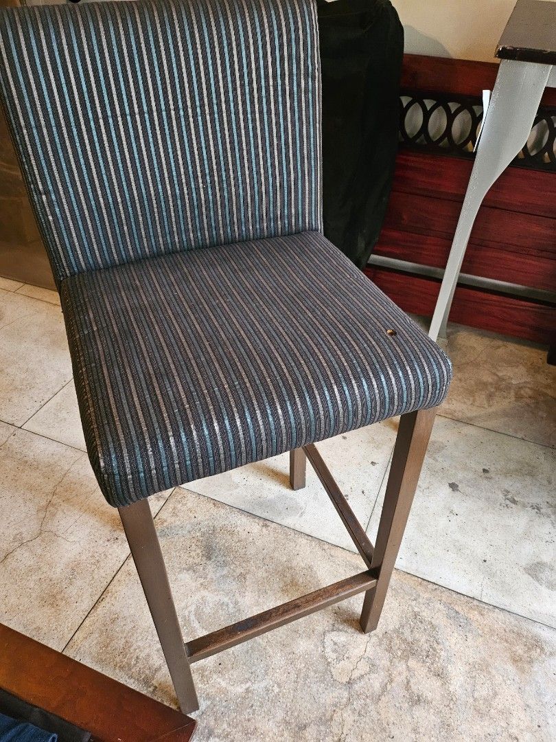 Bar table with 2 bar chairs (Category: Tables & Sets) located in Antipolo. Submitted by mrcl715 (Listing ID 1329907718, Image 2). Description: table - 23.5 x 23.5 x 42 inches chair - 18.5 x 18.5 x 45.5 inches.