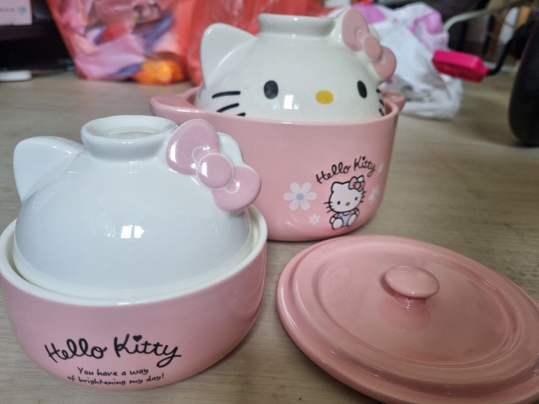 Hello Kitty 1.2L steam pot with 1 pc bowl Brand new  Brand New Hello Kitty Steam Pot with Bowl display picture 1