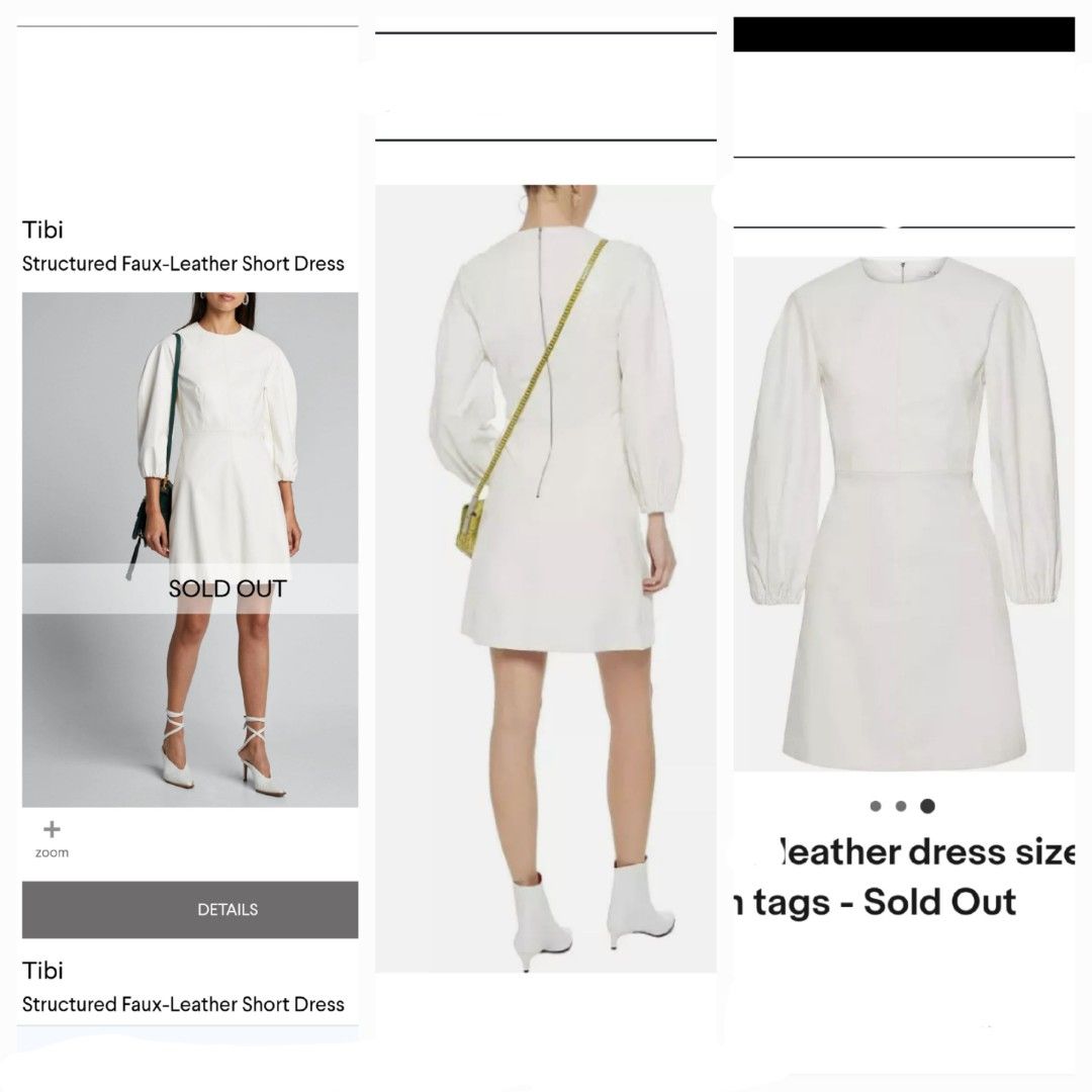 BNWT Tibi Panelled Leather Dress, Women's Fashion, Dresses & Sets, Dresses  on Carousell