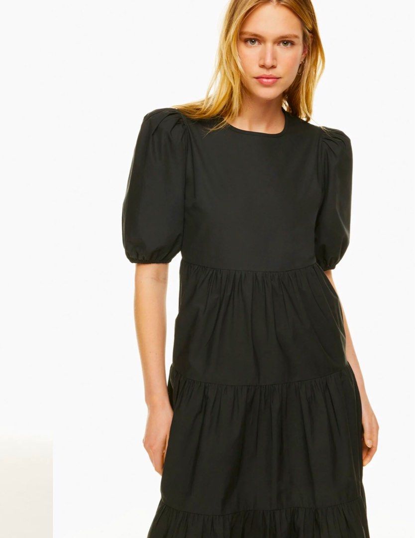 BNWT Zara black poplin layered maxi dress, Women's Fashion, Dresses & Sets,  Dresses on Carousell