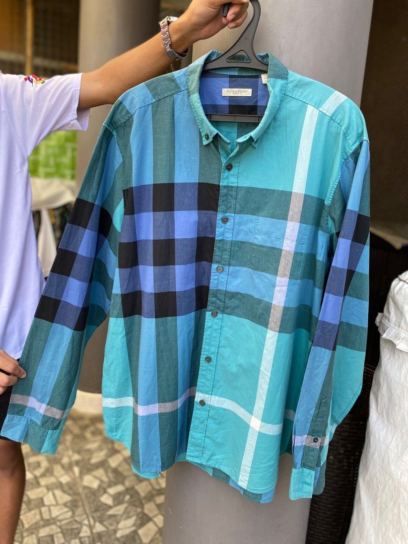 Burberry Brit Cotton Long sleeve Shirt XXL Men s Fashion Tops Sets Formal Shirts on Carousell