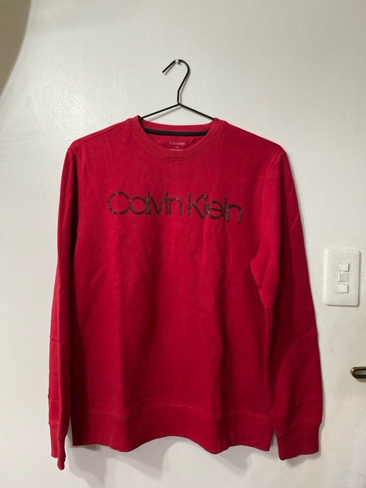 Red calvin klein sweater sale