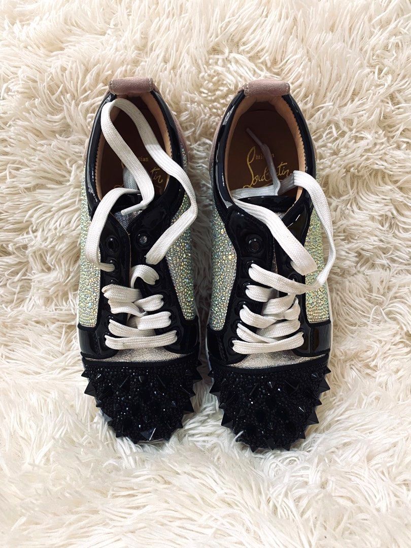 Clearance Sale CHRISTIAN LOUBOUTIN SPIKE RHINESTONE SHOE eu37