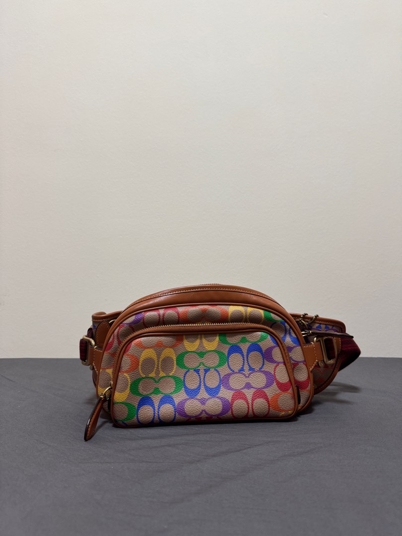 coach hitch leather belt bag