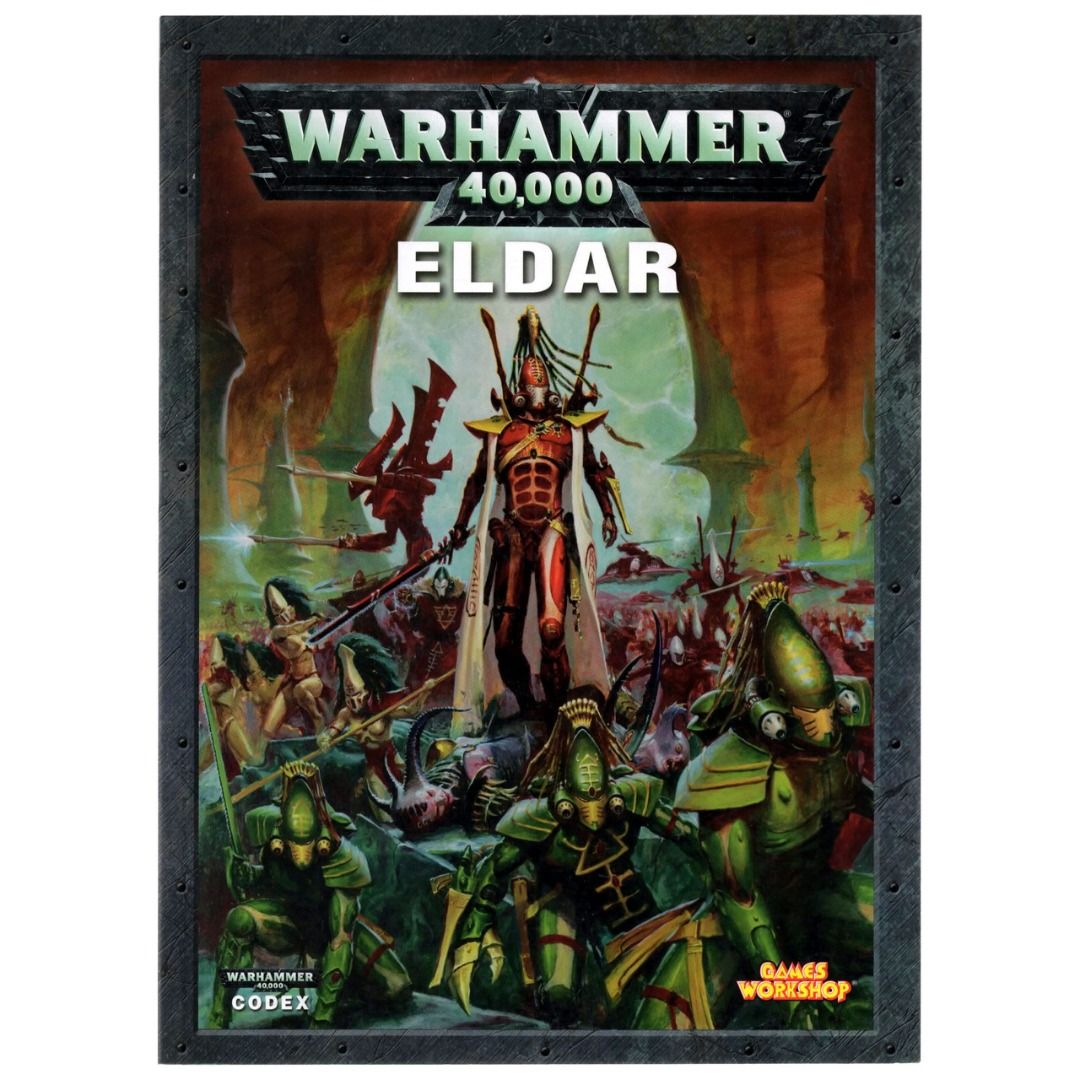 Codex Eldar 4th Edition (Category: Textbooks) located in Petaling Jaya. Submitted by wolfgameshop (Listing ID 1329958204, Image 1). Description: Codex: Eldar is an expansion book for the Games Workshop Table Top game Warhammer 40,000. This book was published for the first time in 2006, and is for the 4th edition of Warhammer 40,000. The book has 84 pages and the cover is printed in colour while the majority of the book remains in black and white,