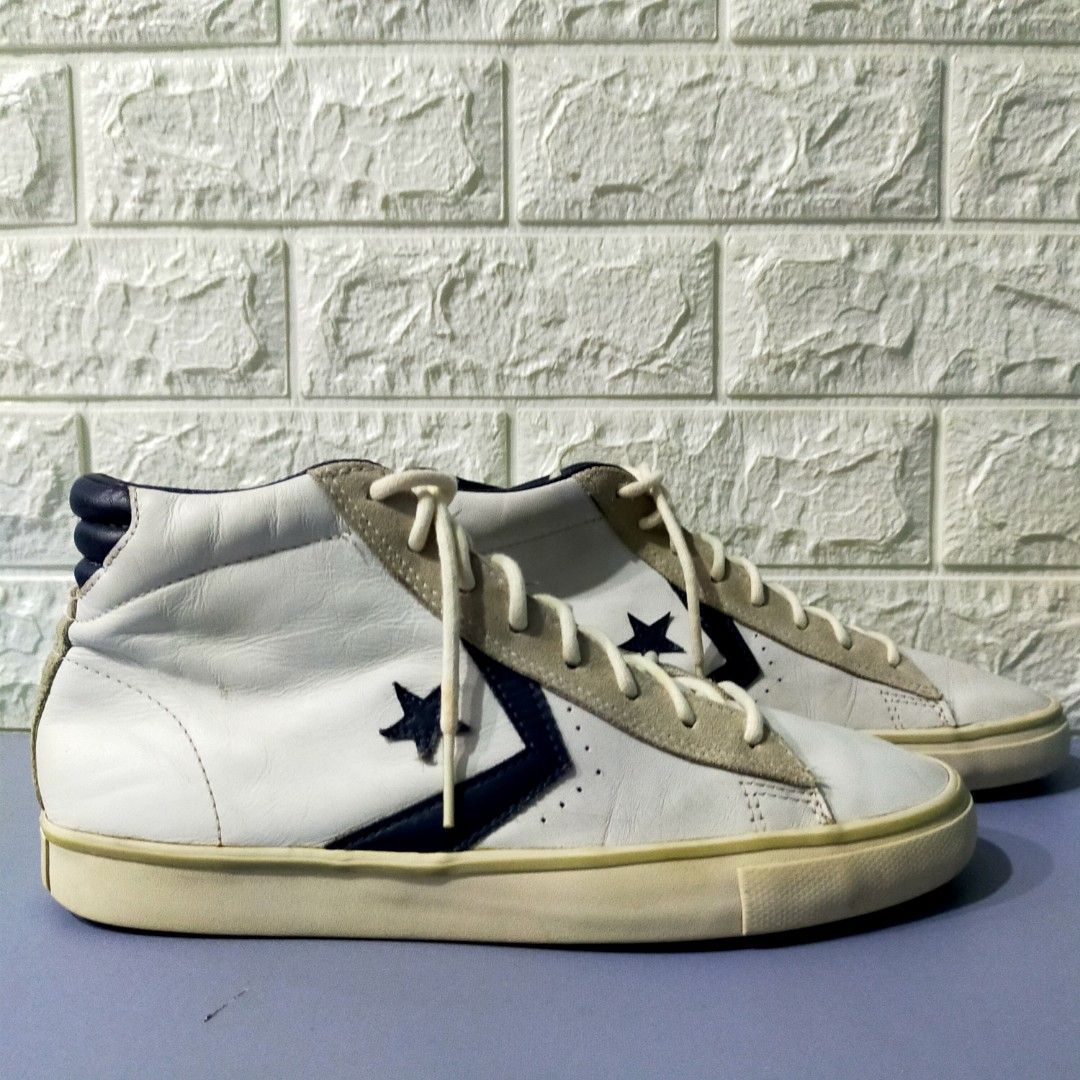 Converse All Star White Leather Shoes 7.5UK Men s Fashion Footwear Sneakers on Carousell