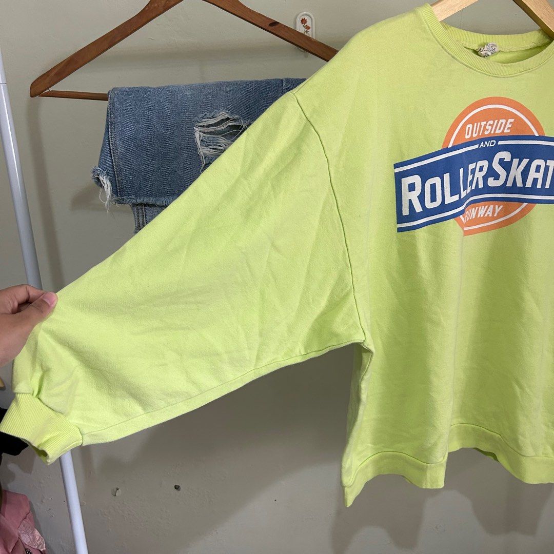 crewneck sweatshirt neon oversize not uniqlo champion not hnm not berskha not zara not champion not colorbox not hnm not nike not adidas not puma Fesyen Wanita Pakaian Wanita Atasan di Carousell