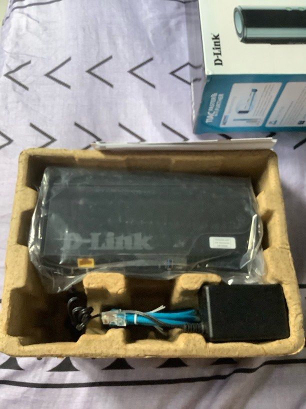 D-Link Router (Category: Networking) located in Singapore. Submitted by rkerk (Listing ID 1329873321, Image 3). Description: Brand new/Unused. Kept in store room and has long forgotten until husband starts clearing out all the unused stuff. Please self collect at Woodlands (734683). OR At best meet at Admiralty Station only..