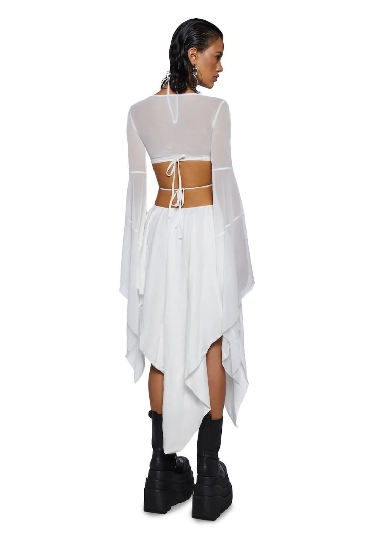 echo asymmetrical mesh wrap dress Dolls Kill | Dresses | Dolls Kill Echo Asymmetrical Mesh Wrap Dress By  Darker Wavs